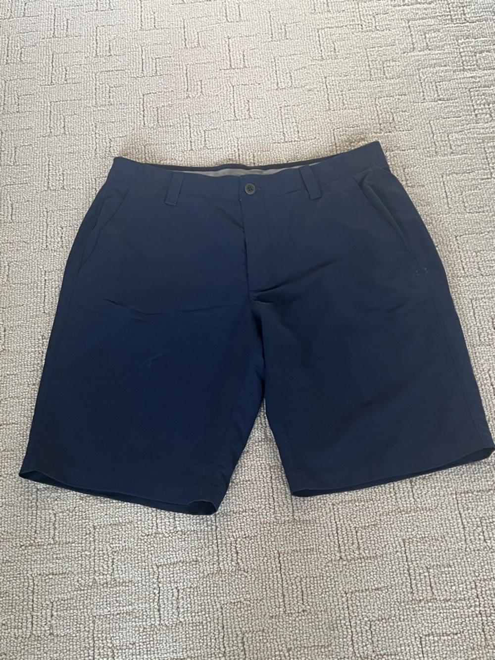 Under Armour Navy Classic Flat-Front Performance Shorts